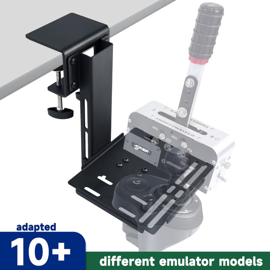 Ajustable Desk Shifter Mount For Racing Game Sim Shifter And Handbrake Black Shifter Stand Compatible With Logitech G Thrustmaster TH8A Shifter, TSS Handbrake