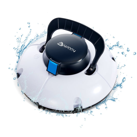 WYBOT Cordless Robotic Pool Cleaner, Automatic Pool Vacuum with Dual Filters, 80 Mins Runtime, Ideal for Flat Above Pools