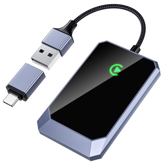 Wireless Carplay Adapter, Plug & Play CarPlay Converter Fit for Apple Phone, No Latency Converts Wired to Wireless Dongle Adapter for iPhone iOS 10+