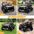 24V 2-Seater Kids Ride on Toys Car with Remote Control, Licensed Ford Bronco Raptor Electric Powered Car for Kids with Spring Suspension, LED Lights, Bluetooth, Gifts for Boy & Girl, Black
