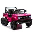 iRerts 12V Ride on Cars with 6 Wheel, Powered Ride on Toys with Remote Control, Bluetooth, Music, USB/MP3/Microphone Ports, Six-Wheel Suspension, Electric Cars for Kids 3-6 Ages Gift, Pink