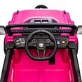 iRerts 12V Ride on Cars with 6 Wheel, Powered Ride on Toys with Remote Control, Bluetooth, Music, USB/MP3/Microphone Ports, Six-Wheel Suspension, Electric Cars for Kids 3-6 Ages Gift, Pink
