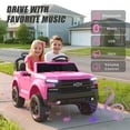 24V 2 Seater Ride on Car for Kids, Licensed Chevrolet Silverado Ride on Toys Truck with Remote Control, Bluetooth, LED Lights, Kids Cars Electric Vehicles for Boys Girls Ages 3-8 Gifts, Pink