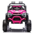 iRerts 24V Ride on Toys for Kids, Powered Ride on Car UTV with Remote Control, Ride on Truck Kids Electric Cars w/ Bluetooth, Music, USB Ports, LED Lights, 4 Wheels Suspension, Ages 3-6 Gifts, Pink
