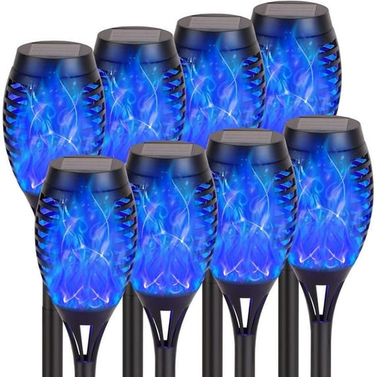 BAOKALER Solar Blue LED Landscape and Walkway Light (8 Pack)