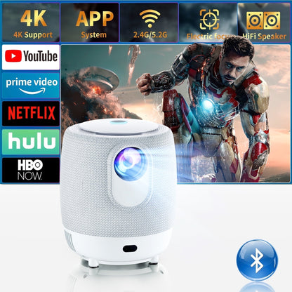 [Electric-Focus] Losei H9 Projector 4K Support with WiFi 6 and Bluetooth,187''Display Compatible with TV Stick/Smartphone/HDMI/USB, Indoor & Outdoor Use