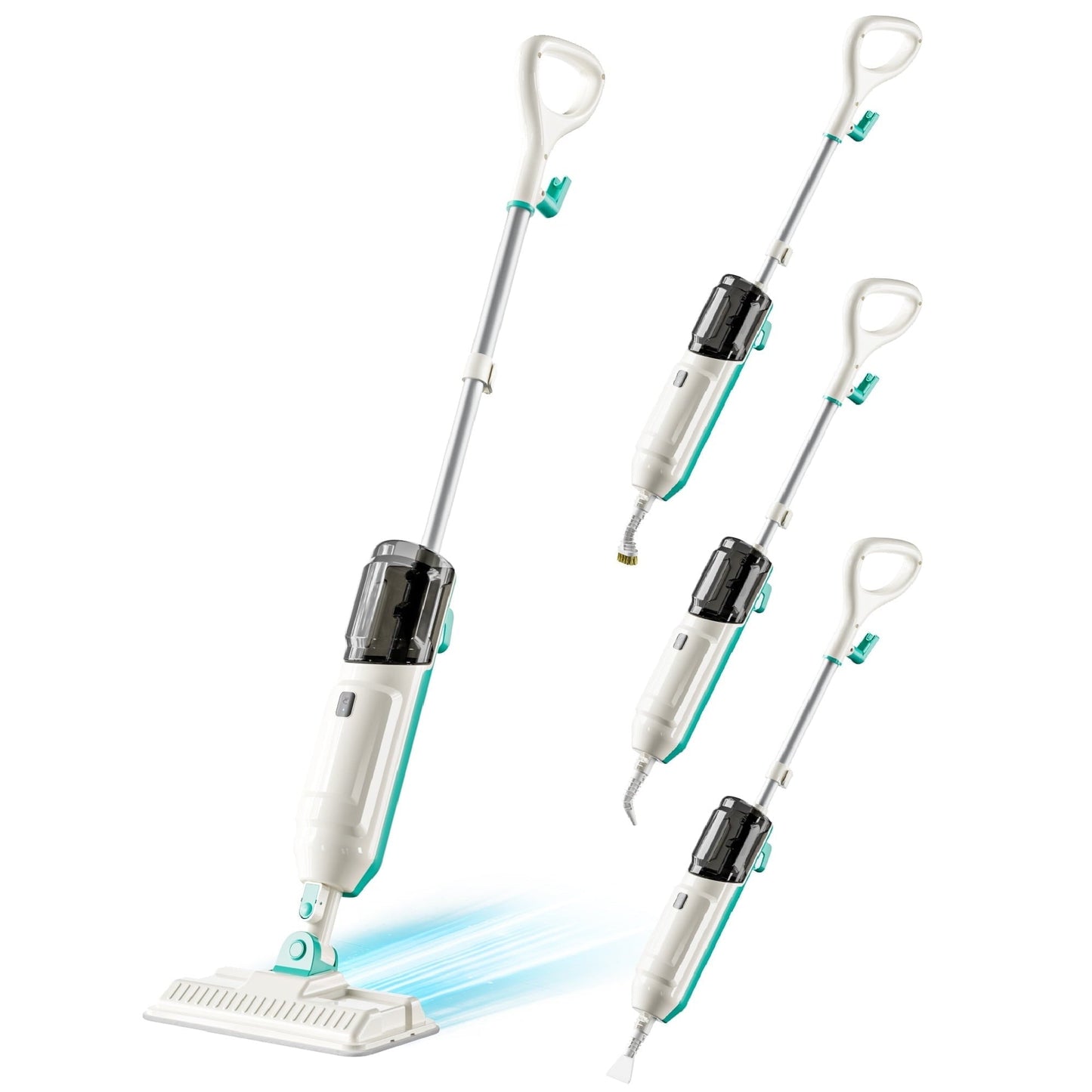 Hicloud Steam Mop, 10 in 1 Floor Cleaning, Detachable Steam Mop for Tile and Hardwood, Handheld Domestic Steam Cleaner