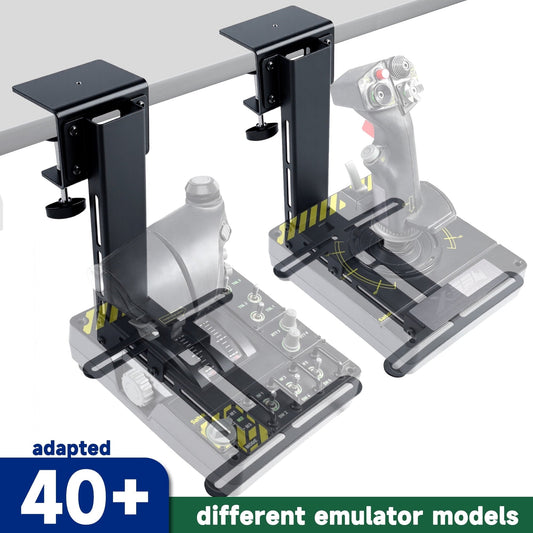 2pcs Hotas Mount Desk Mount Stand For Flight Game Joystick Throttle For Logitech X52/X52 Pro/X55/X56/X56 Thrustmaster T16000M/TWCS/T Flight HOTAS One/4/X/TCA Series VKB
