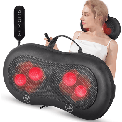 IOOKNA Cordless Neck and Back Massager, Shiatsu Back Massager with Heat, Deep Kneading Electric Massager for Full Body，Ideal Gifts