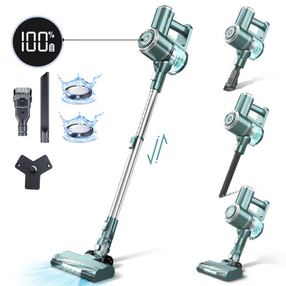 Prettycare Cordless Stick Vacuum Cleaner Lightweight Upright for Carpet Hard Floor Pet Hair W200