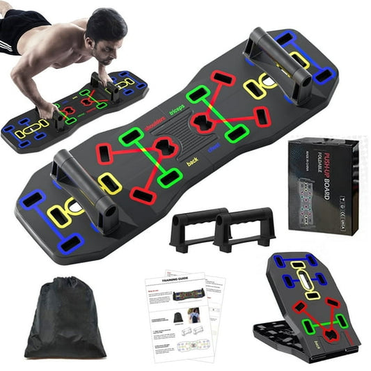 XIAOTONG Push Up Board, Portable Foldable 10 in 1 Push Up Bar at Home Gym, Equipment for Man and Women