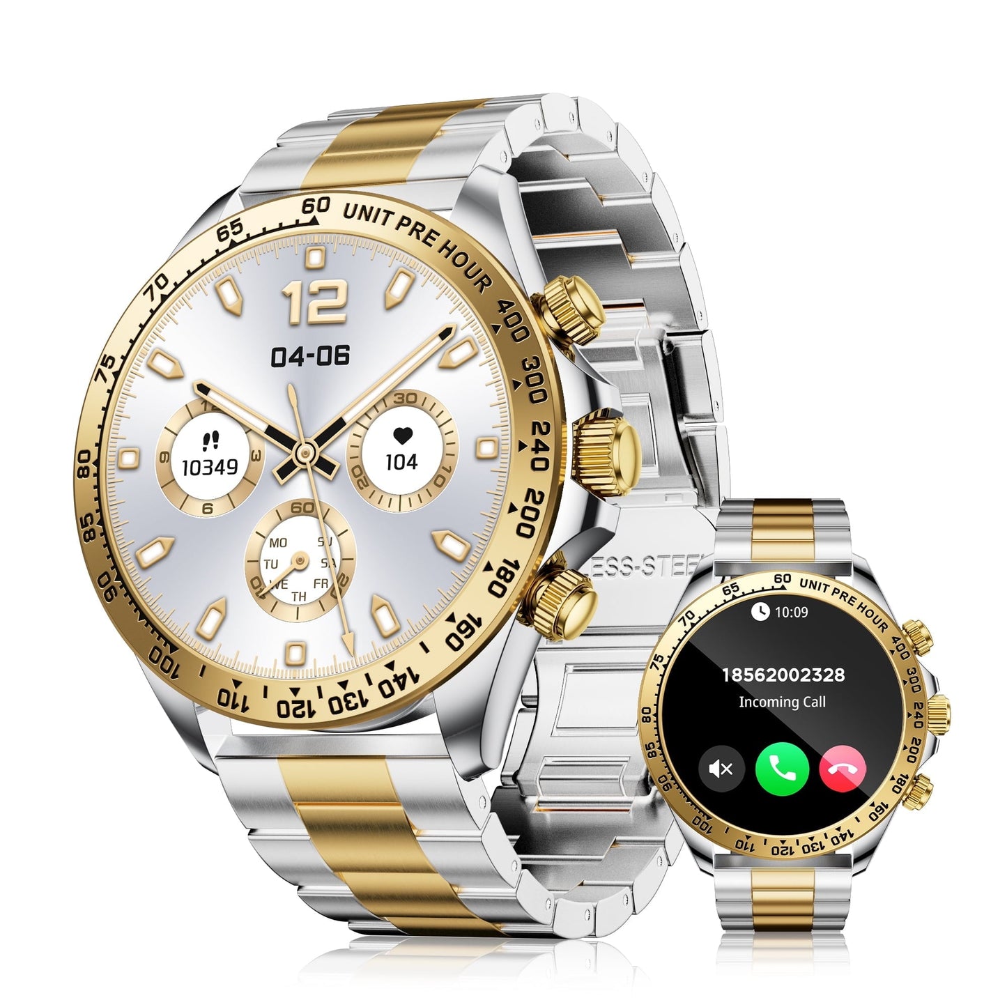 Smart Watch for Android and iPhone, IP68 Waterproof Smartwatch for Women Men 180+ Sports Modes 1.43-inch Fitness Tracker, Smart Watch with Bluetooth Call(Answer/Make Calls), for Gift Black