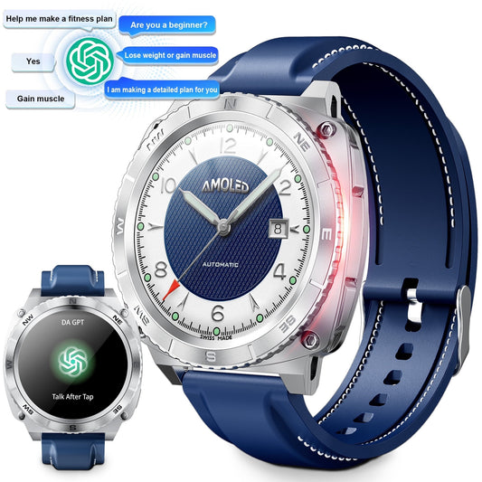 Smart Watch for Android and iPhone, Rotation Waterproof with Mechanical Feel Smartwatch for Women Men 1.43-inch Fitness Tracker, Smart Watch with Bluetooth Call(Answer/Make Calls)