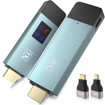 Wireless HDMI Transmitter and Receiver, 4K Wireless Extender Connection Kit, Plug & Play Support 2.4G/5GHz 100Ft for Laptop/Pc/Projector/Monitor/Camera