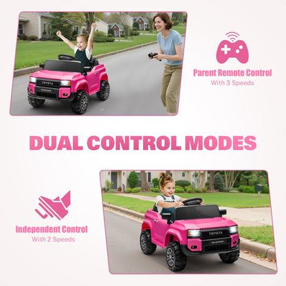 iRerts 12V Electric Ride on Cars, Ride on Toys for Toddlers with Remote Control, Bluetooth, Music, USB Ports, LED Light, 4 Wheel Suspension, Kids Electric Car for Girls Boys Gifts Ages 2-5, Pink