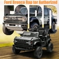 12V Powered Ride on Toys Truck, Ford Bronco Raptor Ride on Truck Car with Remote Control, Electric Car for Kids 3-5 Years Old w/ LED & Bluetooth, Spring Suspension, Gifts for Boys & Girls, Black