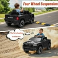 CASEMIOL 12V Kids Ride on Toys Truck with Remote Control, Licensed RAM 1500 Electric Car for Kids 3-5 Yrs with Key Switch, 4 Wheel Suspension, LED, Bluetooth, Music, Gift for Boys & Girls, Black