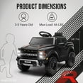 CASEMIOL 12V Ford F150 Raptor Kids Ride On Truck, Electric Car with Remote Control, Bluetooth Music, Suspension Wheels, Ride On Toys for Boys & Girls Ages 3-5, Gift for Kids, Black