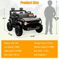 24V 2-Seater Kids Ride on Toys Car with Remote Control, Licensed Ford Bronco Raptor Electric Powered Car for Kids with Spring Suspension, LED Lights, Bluetooth, Gifts for Boy & Girl, Black