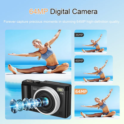 SEREE Digital Camera 4k 64MP with 32GB card 16X Zoom Autofocus Compact Camera with 32GB SD Card